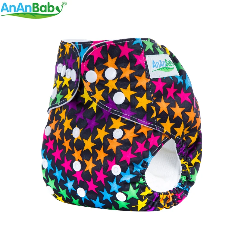 Colorful Prints Cloth Diapers Reusable Baby Diaper All In One Size