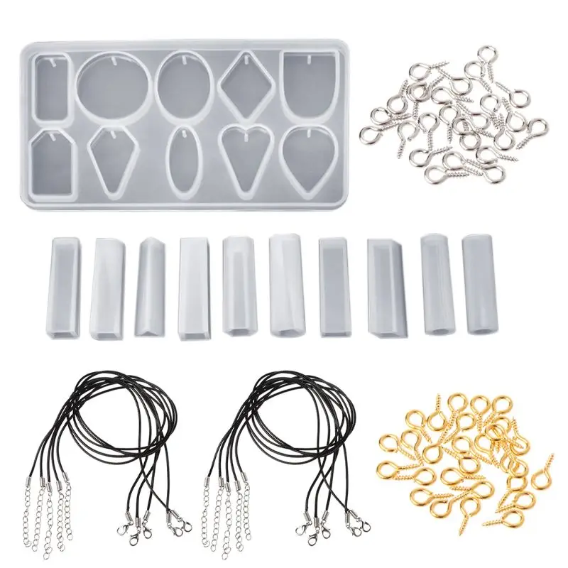

Crafts Epoxy Mould Pendant Chain Jewelry Making Model DIY Mold Parts Set Decoration