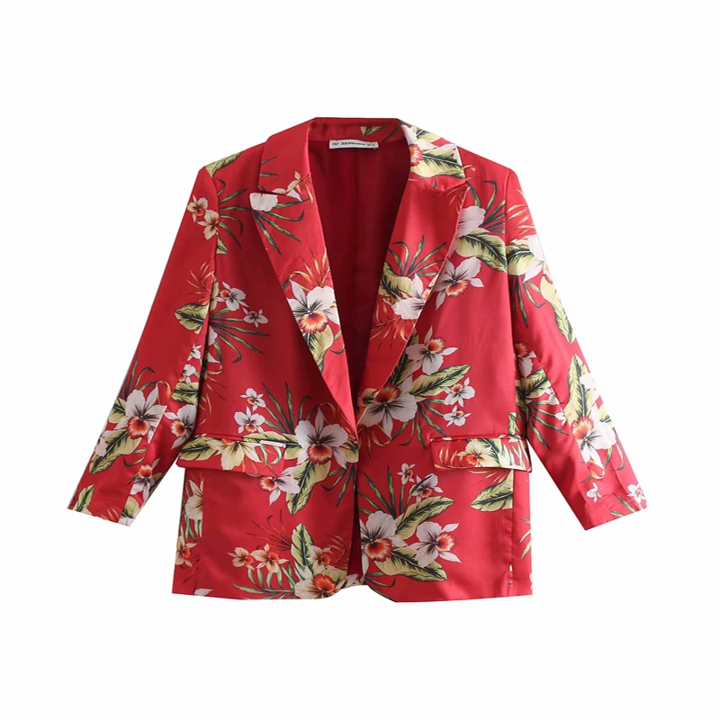 

Floral Printed Suit Jacket Women Fashion Long Sleeve Suits Coat Women Elegant Printing Jacket Suits Female Ladies DK01