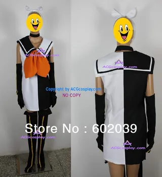

Vocaloid Kagamine Rin Cosplay Costume include hair ornament and stockings