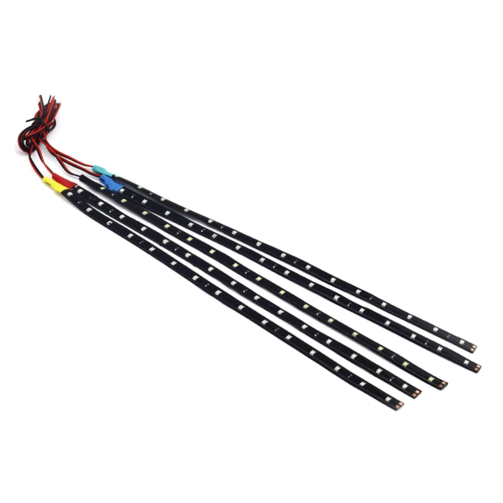 2 قطع led قطاع smd3528 ماء مرنة 30 سنتيمتر أحمر أخضر أزرق أبيض دافئ الأبيض السوبر مشرق ديكور ملصقات السيارات التصميم مصباح