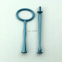 2 яруса овальные стиль синий стержни торт Подставки/торт стенд стали домашнего декора средства украшения торта помадкой