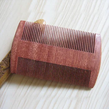 

New 1PCS Pocket Wooden Comb Natural Sandalwood Super Narrow Tooth Wood Combs No Static Lice Pet Beard Comb Hair Styling Tool
