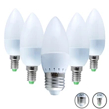 E14 E27 Led Candle Bulb Energy Saving Lamp Lights 7W E14 220V LEDs Chandelier Light Spotlight Bombilla Led for Home Decoration