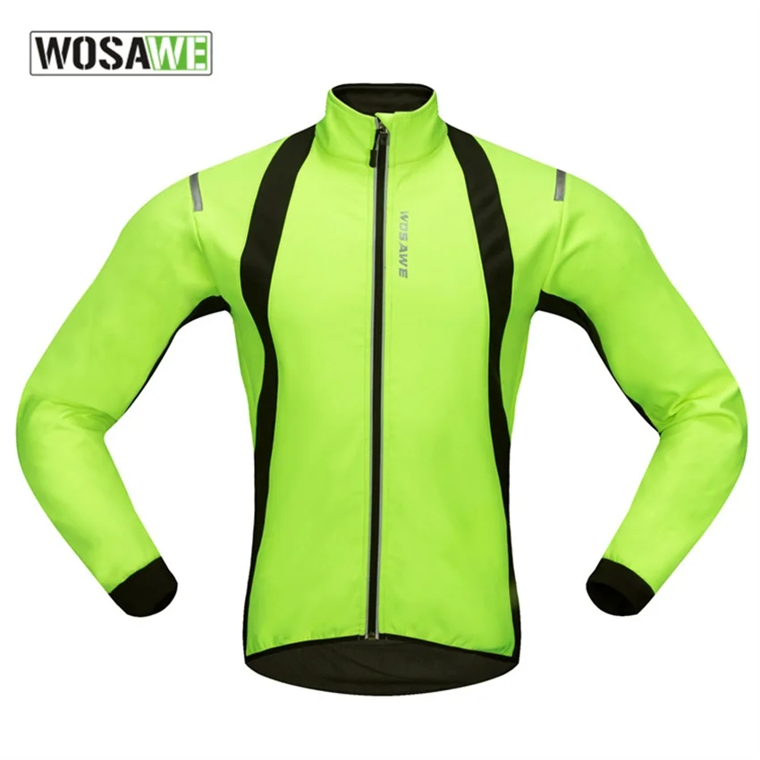 WOSAWE Men Winter Cycling Jacket Bicycle Soft Shell Thermal Fleece Sports Coat MTB Bike Windproof Jacket Long Sleeved Sportswear WOSAWE Men Winter Cycling Jacket Bicycle Soft Shell Thermal Fleece Sports Coat MTB Bike Windproof Jacket Long Sleeved Sportswear