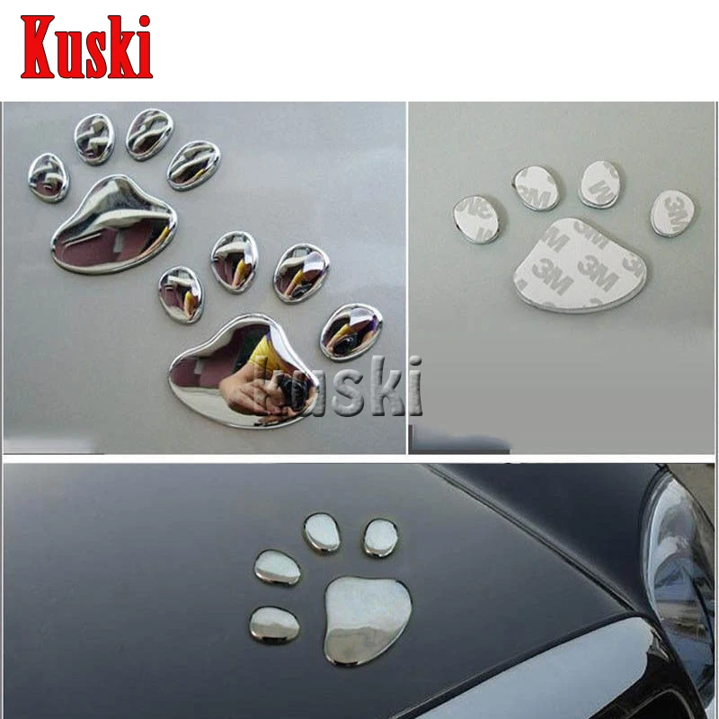 2pcs Bear Paw 3D Cartoon Car Stickers For Chevrolet Cruze Aveo Captiva Lacetti TRAX Sail Epica Buick Excelle Encore | Автомобили и