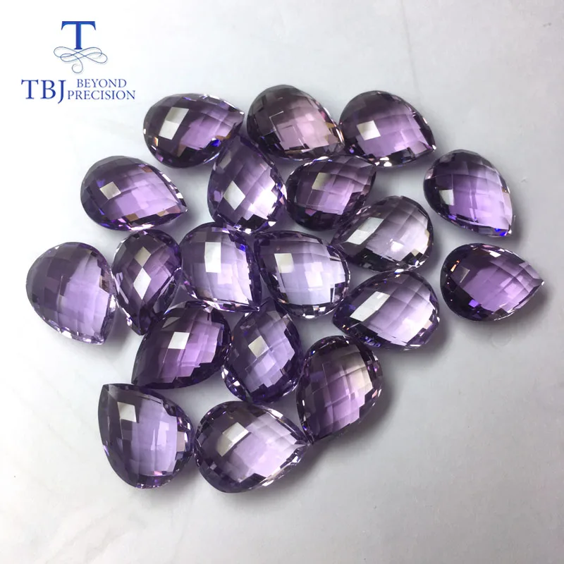 Tbj 100% натуральный бразильский аметист груша 12*16 мм 8.75ct Обрезка брикетов