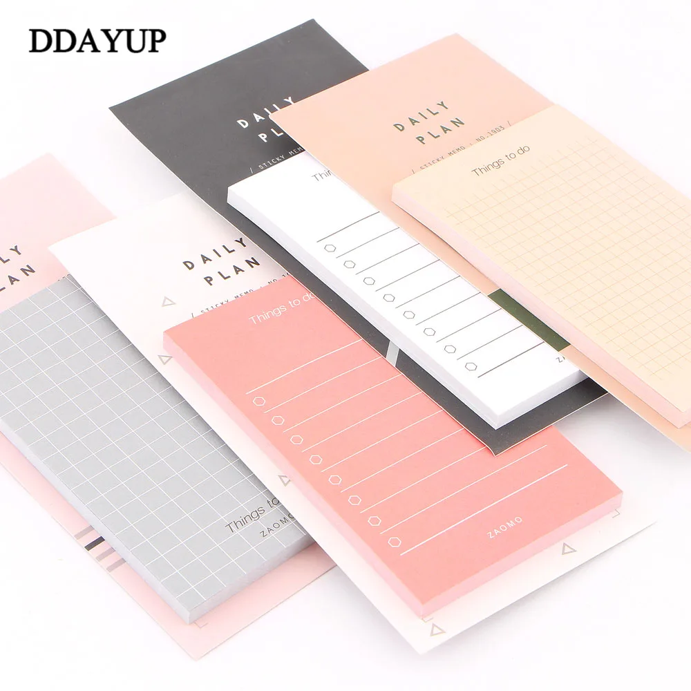 

1Pcs/50 Sheets Simple Daily Memo Pad To Do List Sticky Notes Planner Grid Sticker Book Marker Stationery Office School Supplies