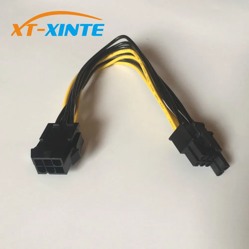 XT-XINTE видеокарта 6PIN до 8PIN Кабель-адаптер питания 6P 8P шнур PCI-Express конвертер провод