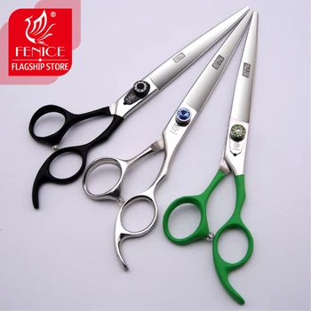 

Fenice 7.5 /8.0 /9.0 /9.5 /10 inch high quality colorful handle Professional Pet Grooming dog Scissors cutting straight shears