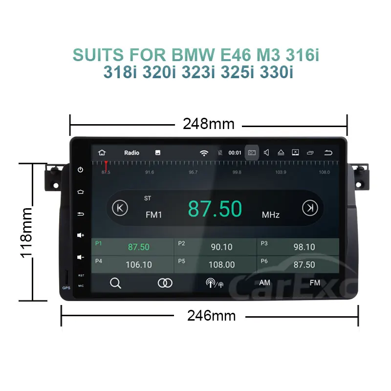 Perfect 9 Inch Android 9.0 Octa Cores Car Radio Stereo System For BMW E46 M3 WIFI Radio GPS Bluetooth USB SD Multimedia Built in Carplay 31 Perfect 9 Inch Android 9.0 Octa Cores Car Radio Stereo System For BMW E46 M3 WIFI Radio GPS Bluetooth USB SD Multimedia Built in Carplay 31