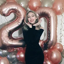 Number Foil Balloons Birthday Party Decorations Kids Digit Globos For Wedding Decor Air Ballon Anniversary Figure balls supplies