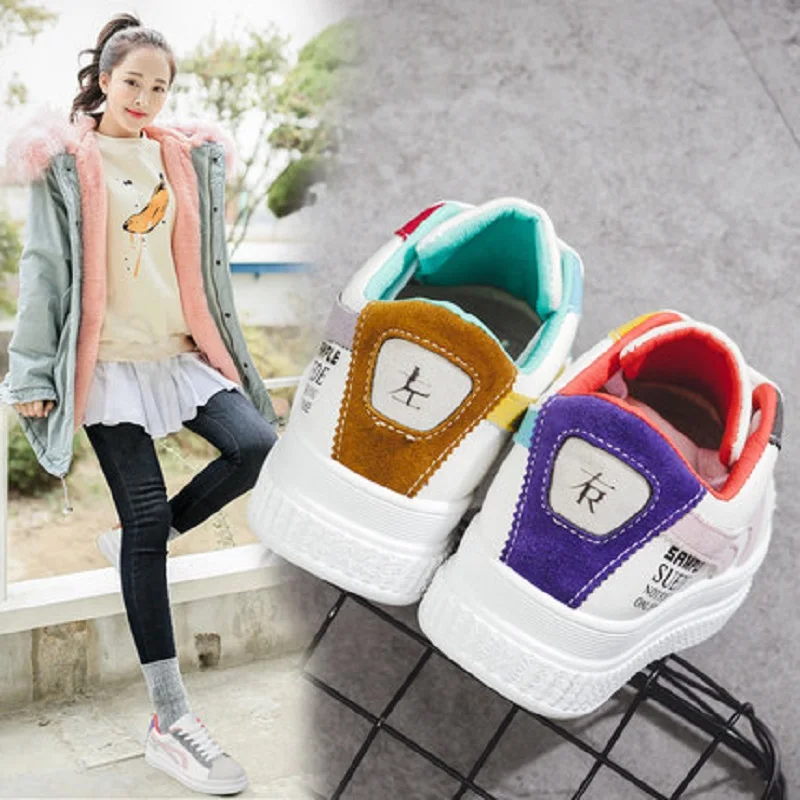 

2019 new wild casual shoes student white shoes