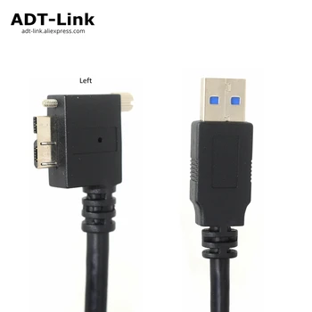 

USB AM TO Micro B Industrial Camera Cables Data Interface USB 3.0 Micro-B USB Robot Machine Vision Cable Left Angled 1/ 3/ 5mete