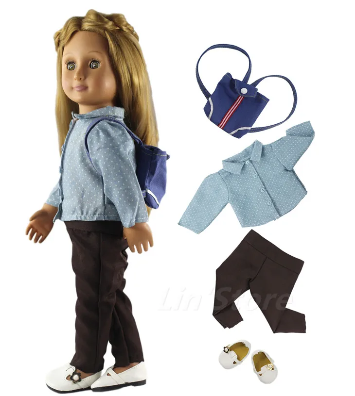 Doll Cloth Clothes Outfit Set for 18 Inch Girl Doll Clothes Top /& Pants