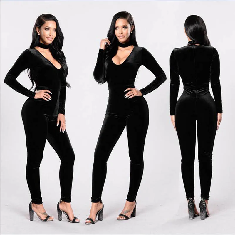 luna velvet jumpsuit
