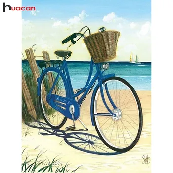 

Huacan Diamond Embroidery Cross Stitch Cartoon Diamond Painting Full Square Bike Diamond Mosaic Rhinestones Art Crafts Sewing