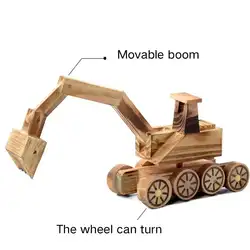 Деревянный экскаватор моделирования модель Дисплей детские игрушки развивающие коллекционные
