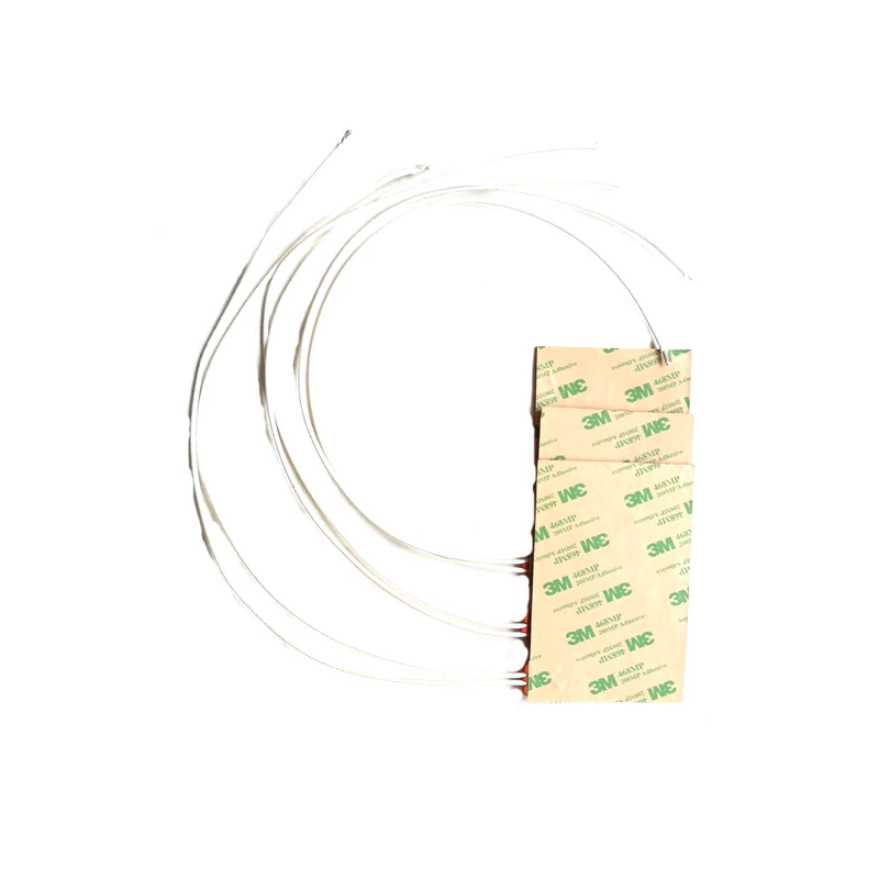 

240V 65W 69*120*1.5mm Silicone Heat Pad for machine adhesive 1 side 500mm lead wirecome out from left corner of 120mm side