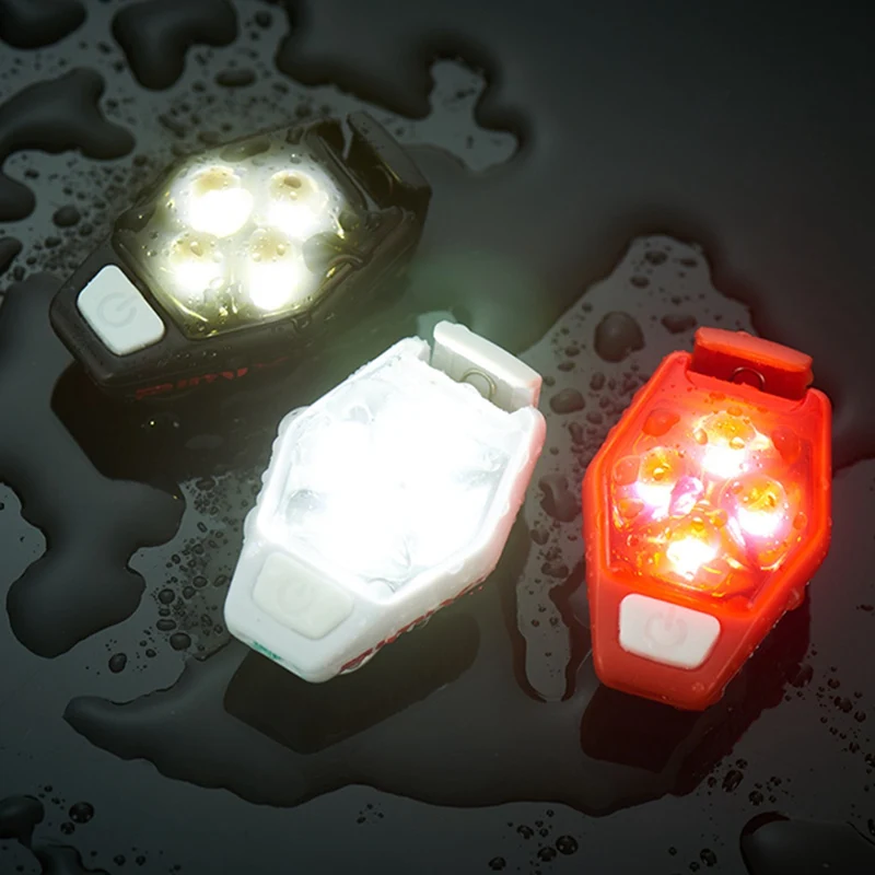 

Outdoor Running Cycling LED Safety Warning Light IPX4 Waterproof And Energy Saving 4 flashing Mode Reusable Lighting Tools