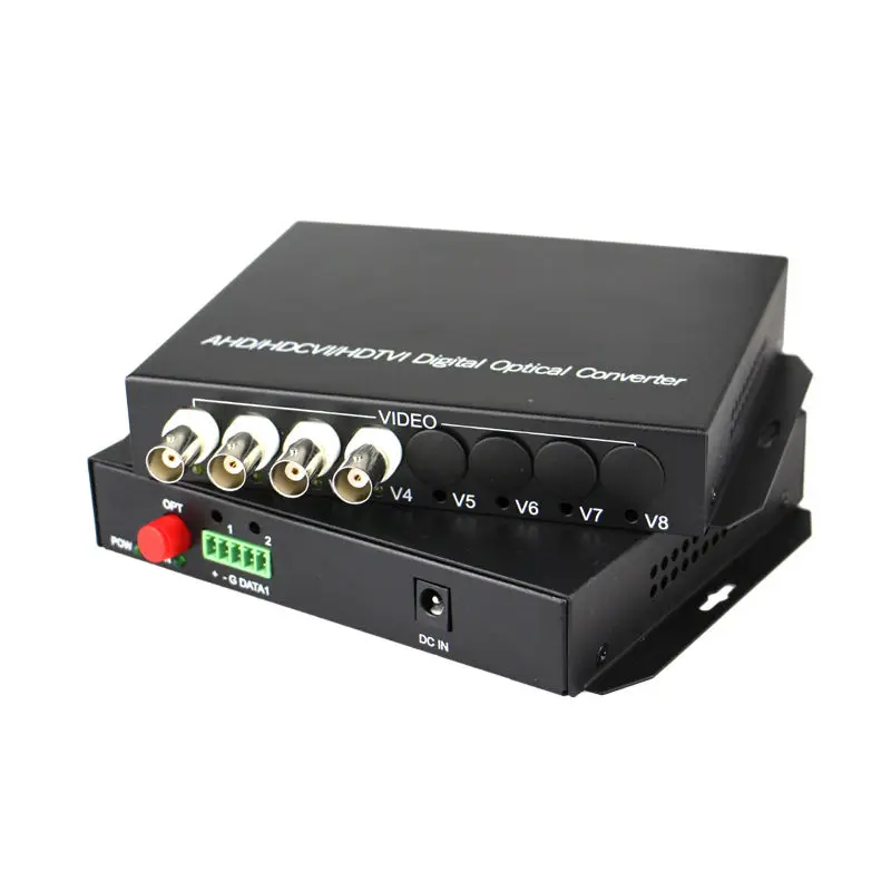 4 канала 960 P AHD CVI TVI видео волоконно-оптический преобразователь для hd-камер видеонаблюдения
