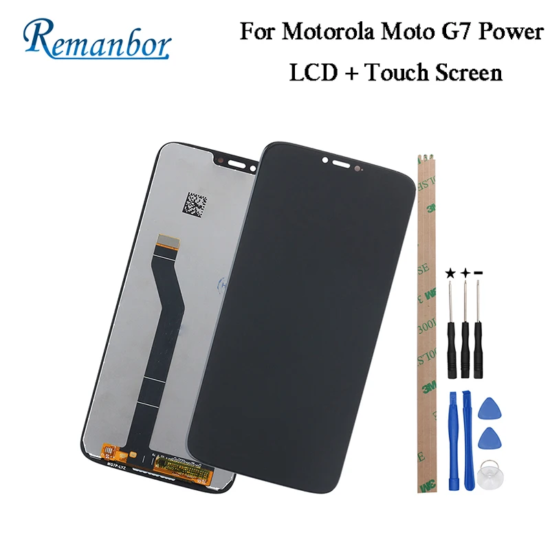 

Remanbor For Motorola Moto G7 Power LCD Display and Touch Screen 6.2" Assembly Repair Parts For Motorola Moto G7 Power With Tool
