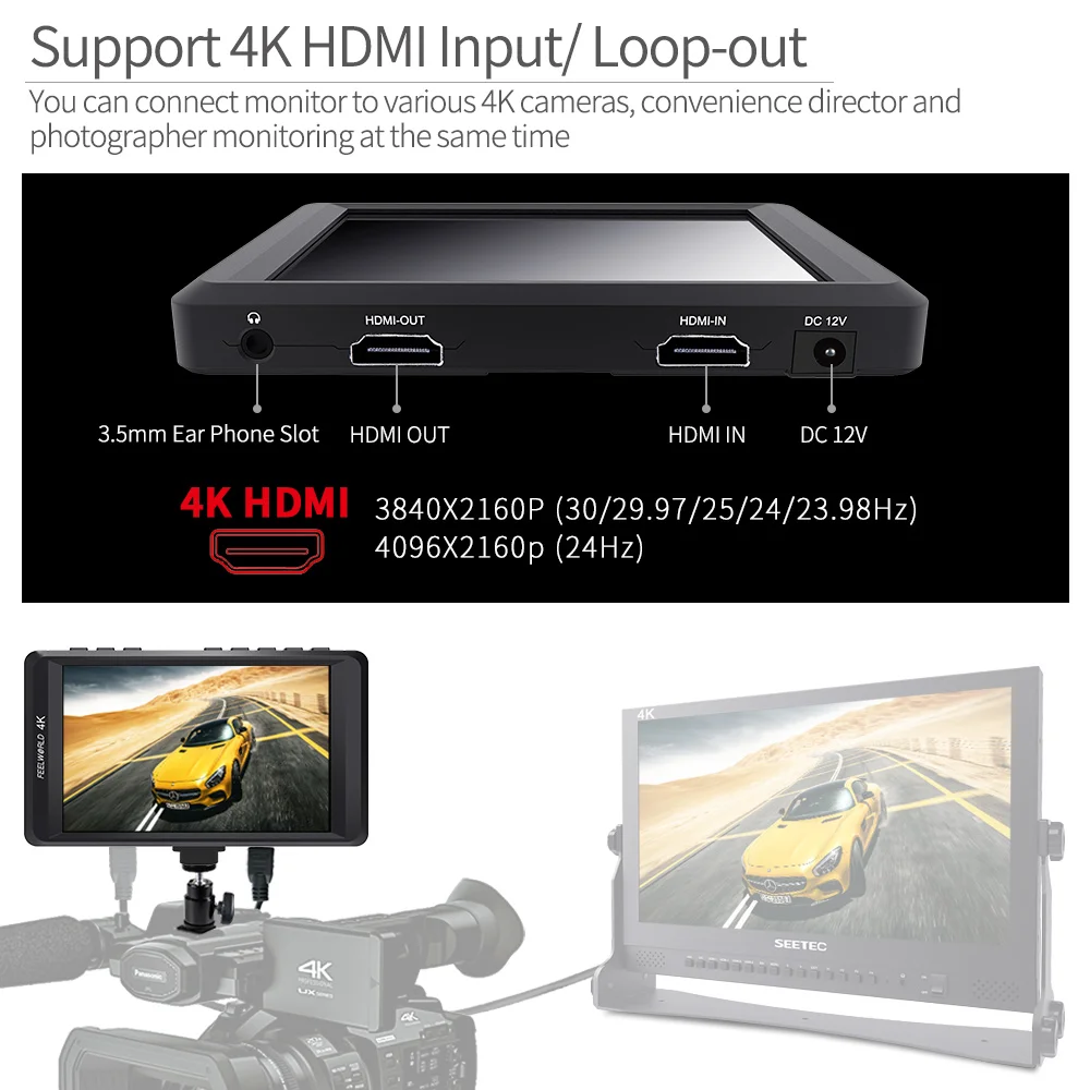 Монитор для камеры Feelworld F450 4 5 дюйма IPS 1280x800 HD 4K|camera field monitor|field monitorcamera monitor |