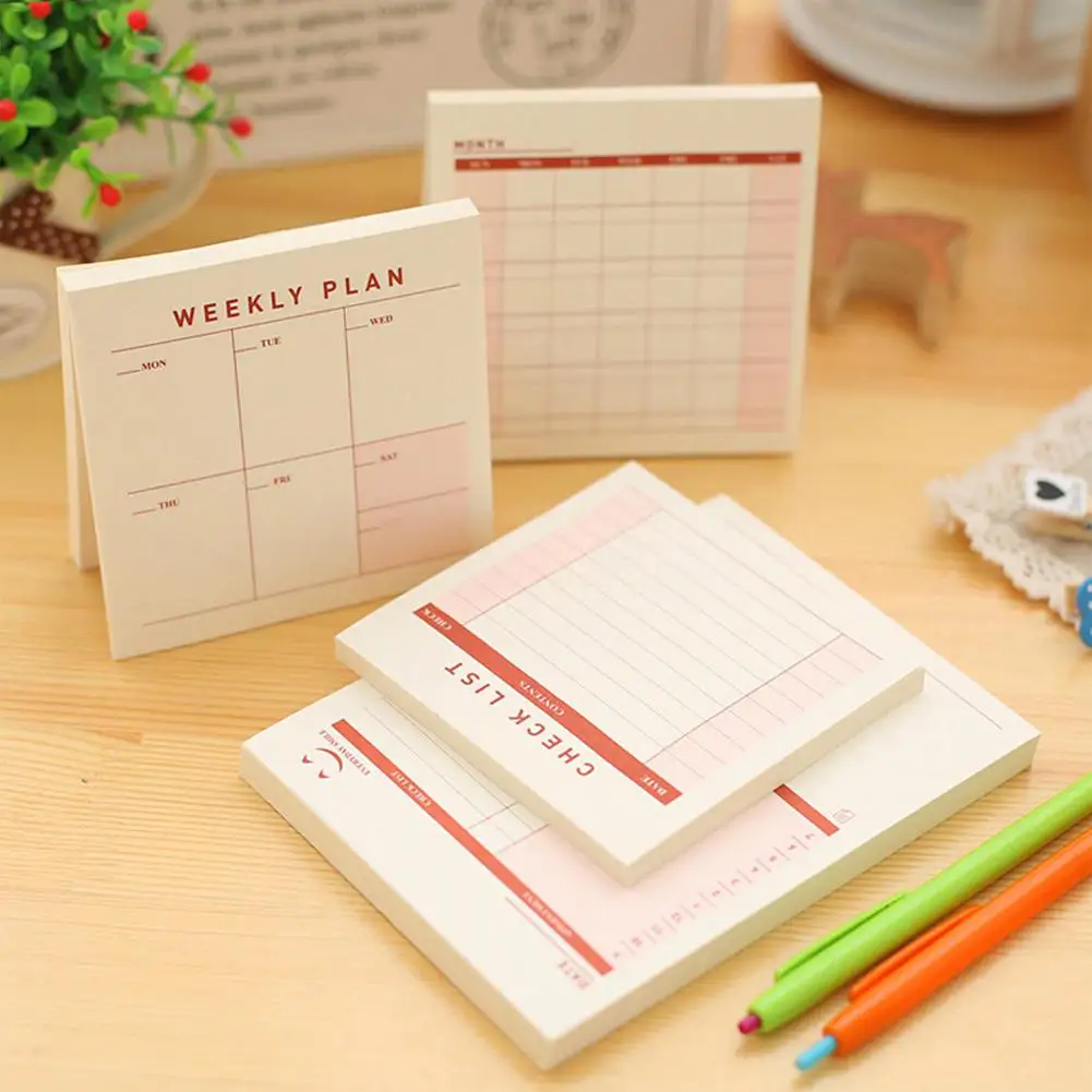 

Tearable Sticky Notes To-do List Pad Paper Working Memo Desktop Schedule Message Sticky Notes Stationery School Office Supply