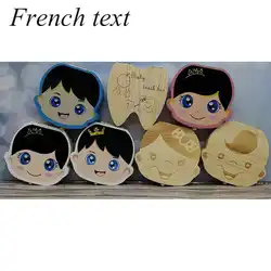 Французская/английская деревянная коробочка для молочных зубов органайзер для хранения молочных зубов пупочные Lanugo сохранить собрать