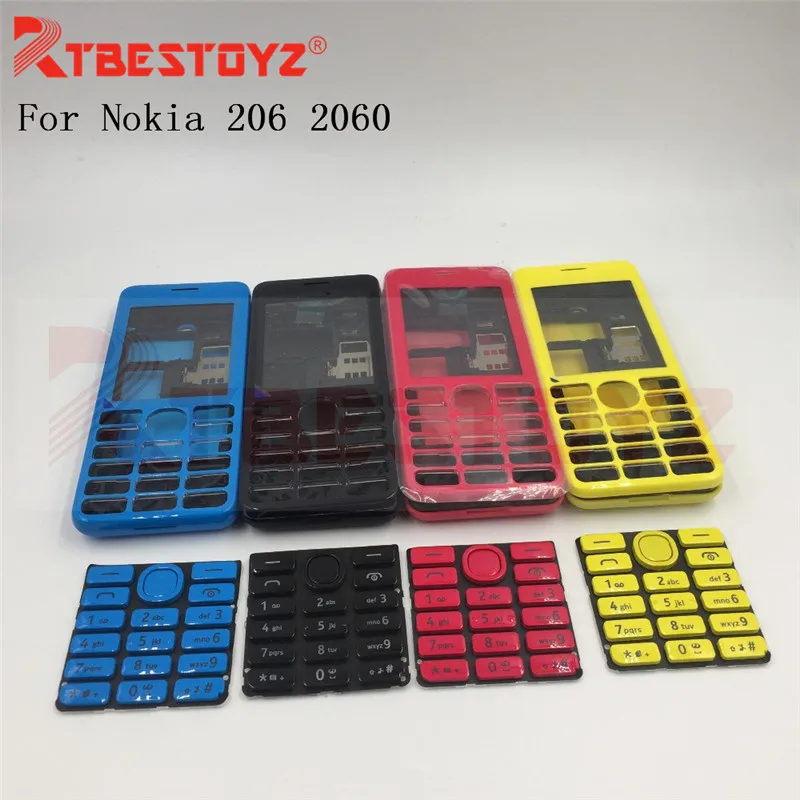 RTBESTOYZ Полный Мобильный телефон Корпус чехол + enlist клавиатура для Nokia 206 2060 + отслеживание