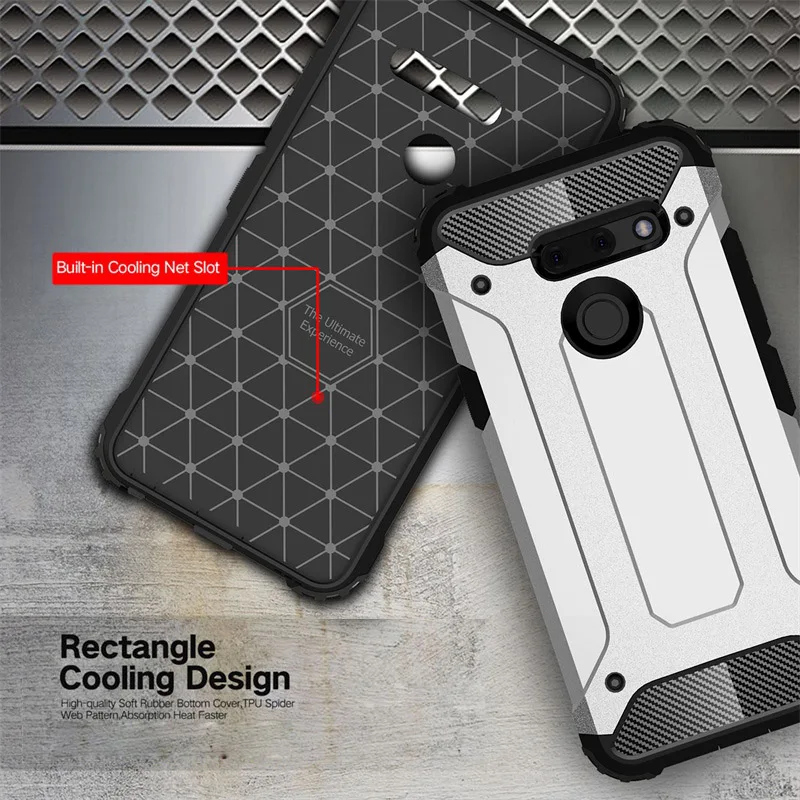 Phone Case For LG G8 Hard PC With Soft TPU Case For LG G8 ThinQ Heavy Duty Armor Silicon Cover Shell Coque Capa Fundas (5)