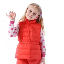 Корейский пуховик Детская куртка жилет лайнер Девочки пальто жилеты верхняя одежда Зимняя одежда для детей оптом и в розницу