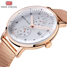 Мини фокус лучший бренд класса люкс мужские кварцевые часы нержавеющая сталь бизнес мужские s часы розовое золото водонепроницаемые Модные мужские часы