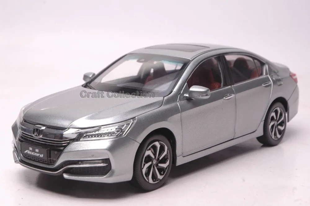 Silver 1 18 Honda Accord 2016 Diecast Model Car Alloy Toy Kids Auto Modell