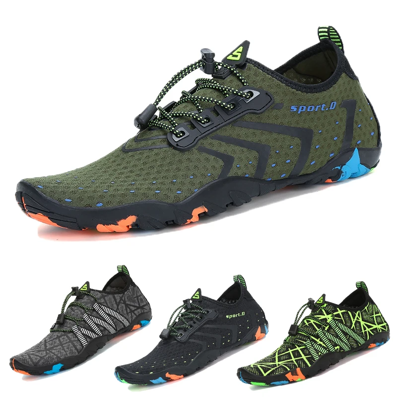 melhor Do aqua Sapatos de Água Dos Homens Verão Sapatos Respirável Sandálias de Praia Chinelos de Borracha Sneakers Sapatos Upstream Mergulho Mulher Tenis Masculino