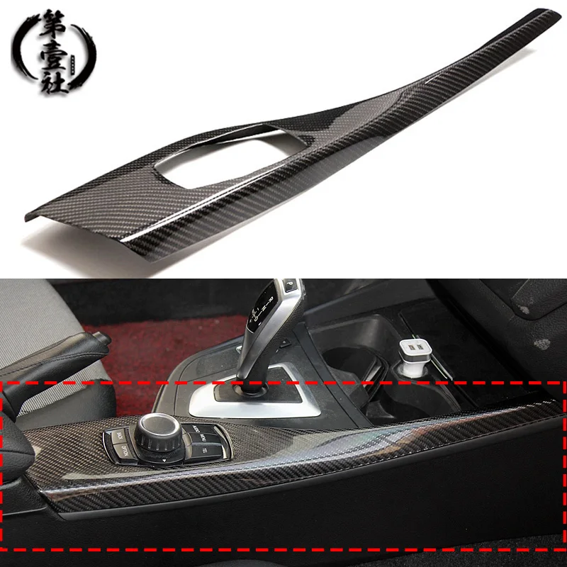 

Carbon Fiber Gear Panel Sticker Frame Multimedia Panel Cover Interior AccessariesTrim For BMW 1 3 Series F20 F21 F30 F34 F36