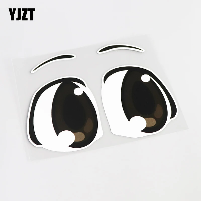 

YJZT 16.6CM*12.5CM Cartoon Personality Eye Decal Car Sticker PVC Accessories 13-0430