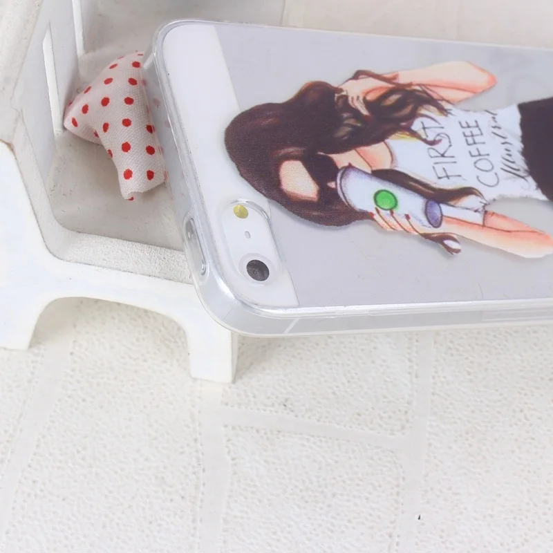 Case for iphone 5s Cover A Girl Transparent Soft Silicone Cases For iPhone 5 5S SE TPU Phone Case 11