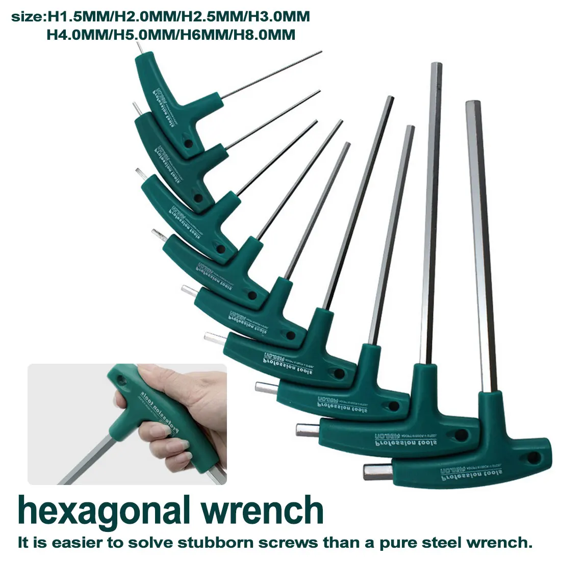 

Socket T-Handle Screws Hardware Hex Wrench Hand Tools Durable Home Use Smooth Allen Key Repair Screwdriver Flat Plastic