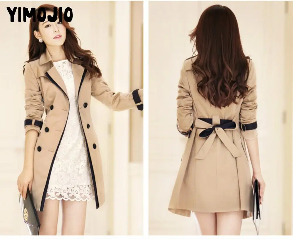 Trench coat Long Trench Spring coat women Casual Slim Trench coat for women Elegant Outside X-long Skirt coat Streetwear Office