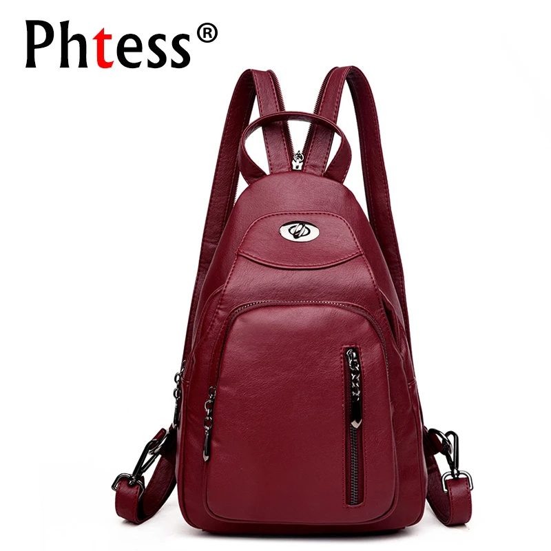 de cuero suave de alta calidad para mujer, Mochilas para chicas, Vintage, 2019|Mochilas| AliExpress