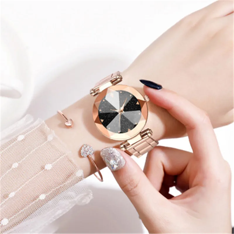 

2019 Luxury Ladies Watch Magnet Star Sky Diamond Fashion Women Watches Dress Female Quartz Wristwatch relogio feminino Best Gift