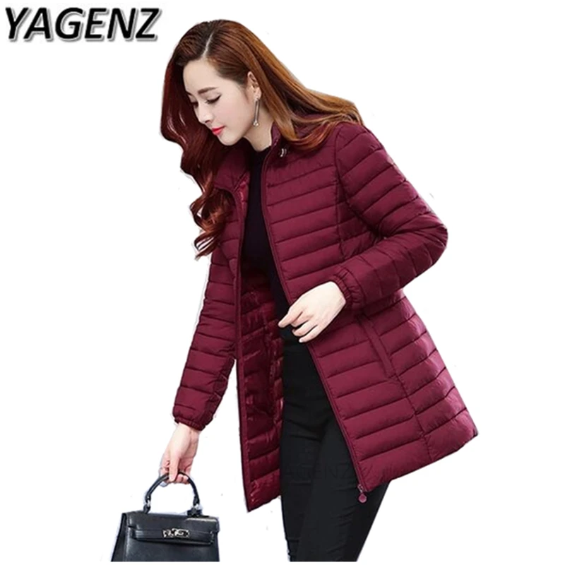 

YAGENZ Winter Women Jacket Hooded Coat 2019 New Korean Thick Cotton Down Long Coat Large size Women Slim Warm Female Coat 5XL6XL