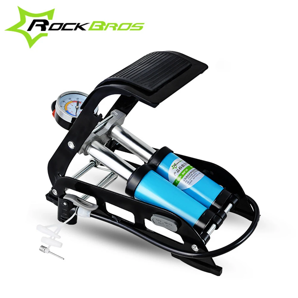 

ROCKBROS High Pressure Tire Air Inflatable Pump Foot Inflator With Gauge For Car Vehicle Motorcycle Inflator Mountain Bike