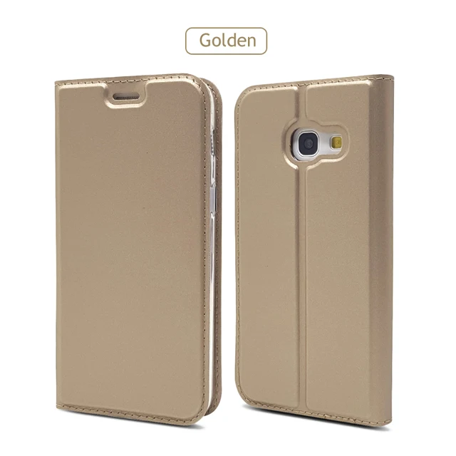 Чехол для Samsung A5, мягкий чехол-книжка из искусственной кожи с отделениями для карт, кожаный чехол-книжка для Samsung Galaxy A3 A5 A7, чехол для телефона - Цвет: Золотой