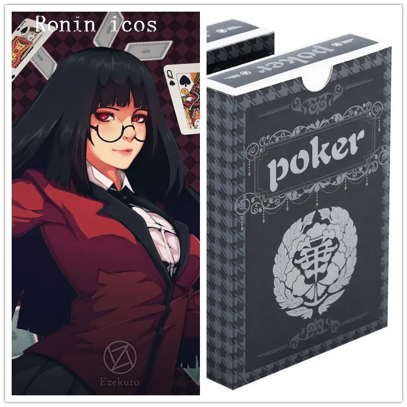 Аниме Kakegurui покер компульсивное Картежник Yumeko Jabami игра в карты Косплэй