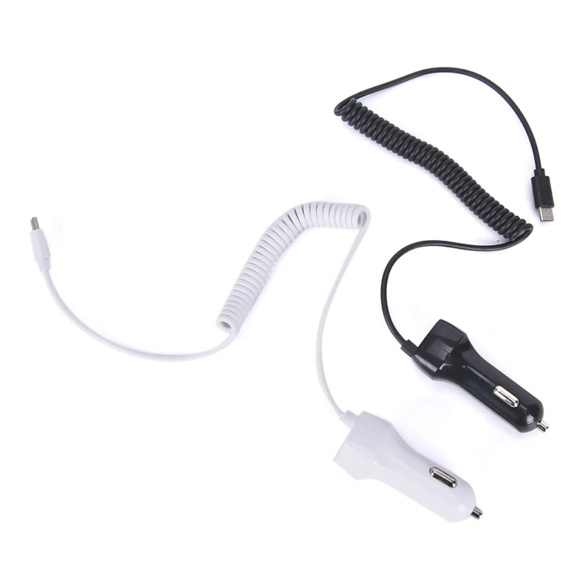 USB C Type автомобильное зарядное устройство 2.1A с быстрой зарядкой кабель