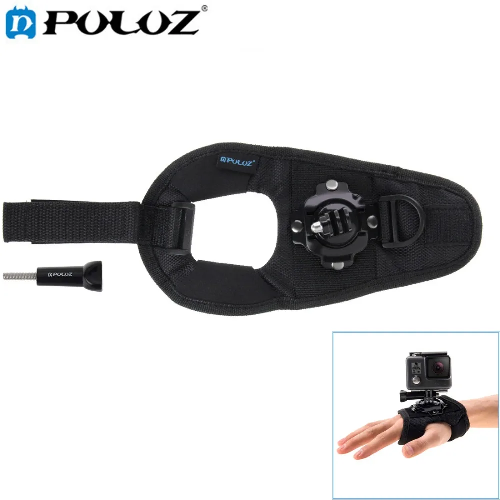 

PULUZ For Go Pro Accessories 360 Degree Rotation Mount holder Wrist Hand Strap Band for Dji OSMO Action/GoPro NEW HERO/HERO6/5/4