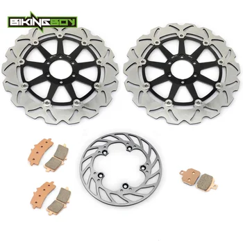 

BIKINGBOY For Aprilia RSV4 1000 R 2009-2012 RSV4 1000 Factory 2009 2010 2011 2012 09-12 Front Rear Brake Discs Disks Rotors Pads