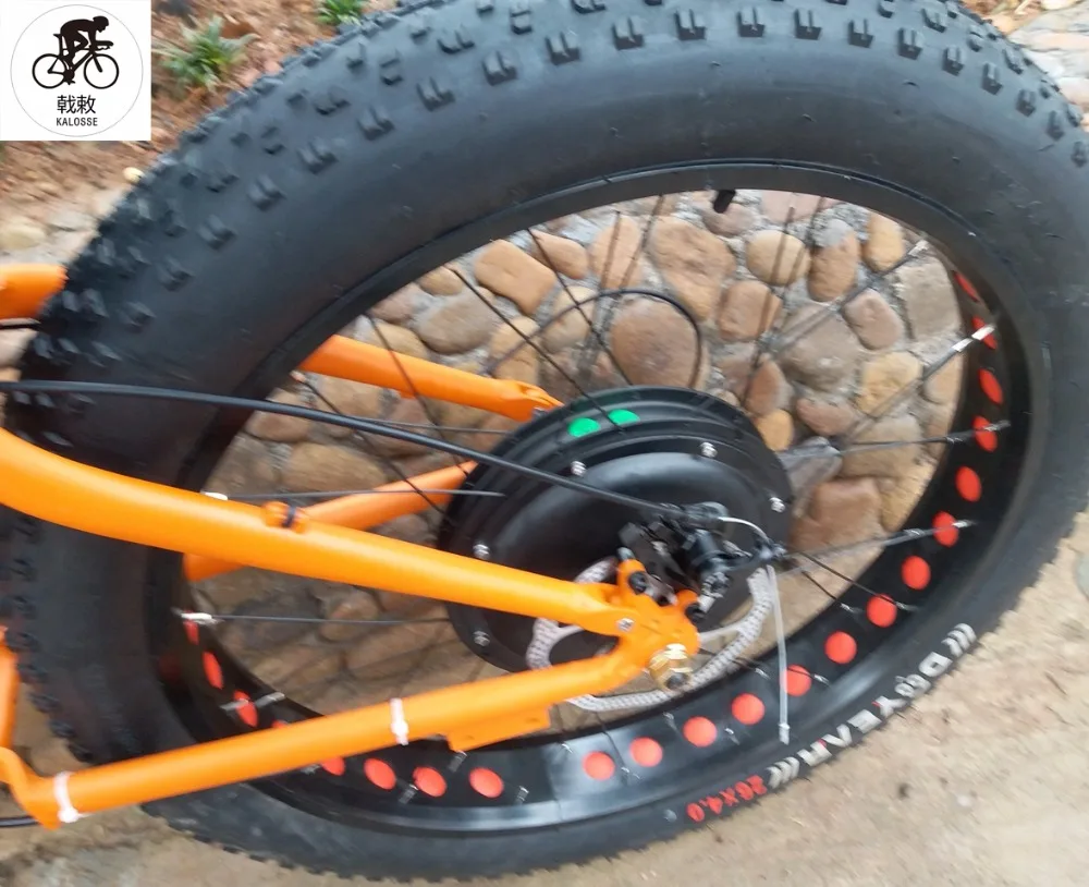 Kalosse пляжный велосипед 48 в 1000 Вт складной 27 скоростной Электрический fat bike 26*4 0